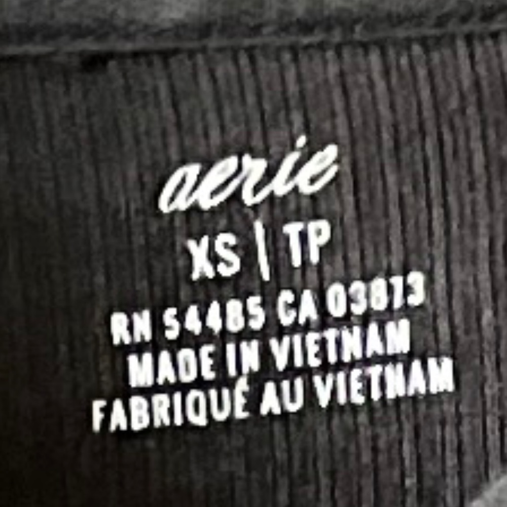 Aerie Grey Pullover Ribbed Sweatshirt - Picture 2 of 2